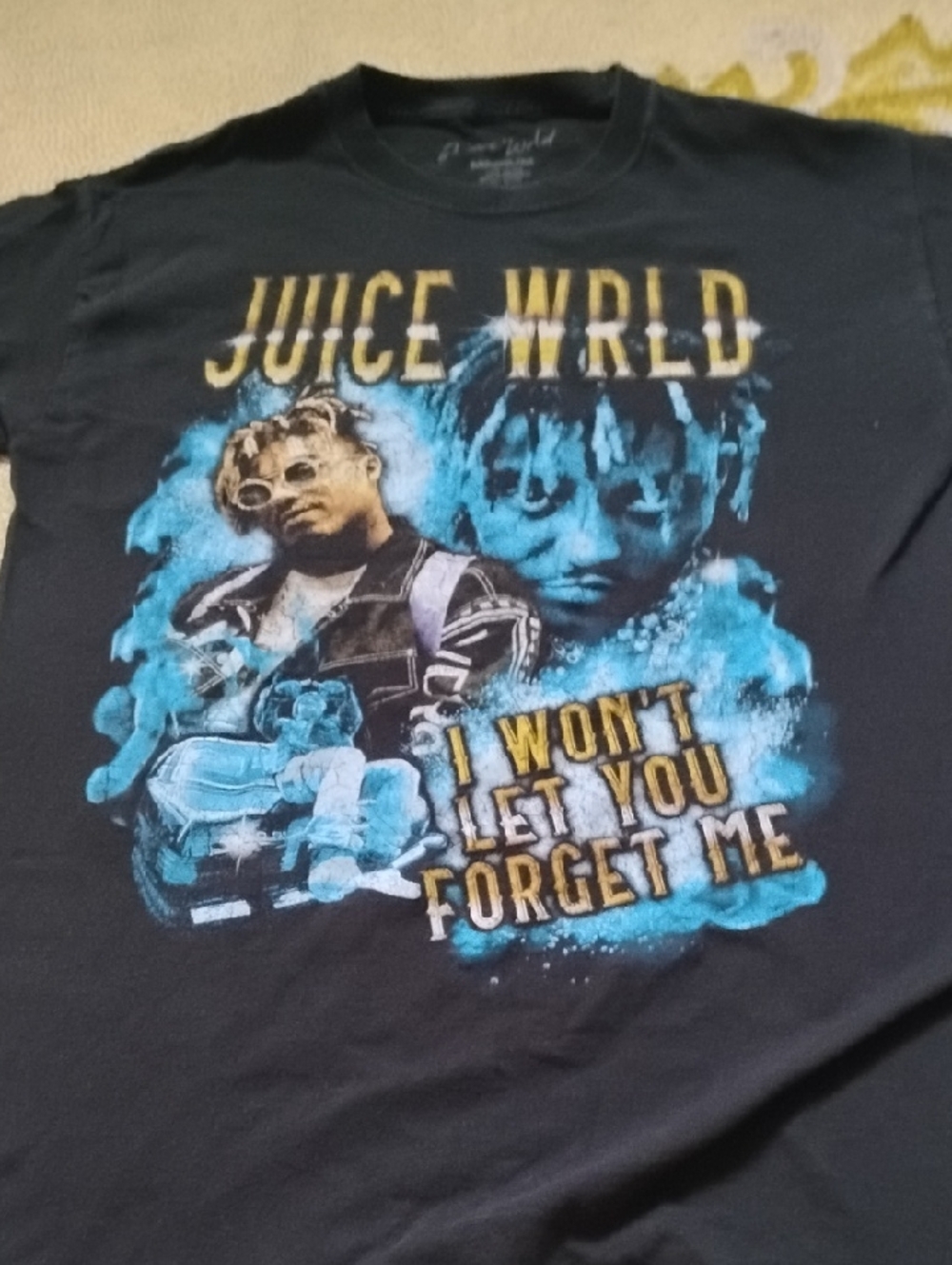 Men's Black Medium Vintage Juice WRLD Rap HipHop I Wont Let You Forget Me Shirt